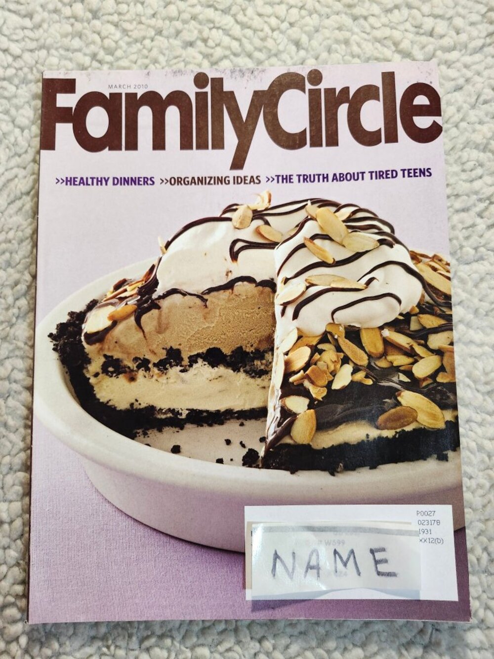 Family Circle Magazine March 2010 Issue Cooking Recipes Healthy Dinners Olay Ad